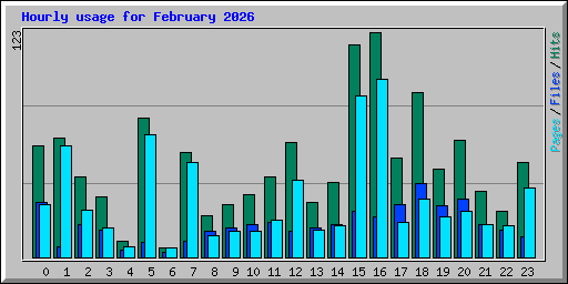 Hourly usage for February 2026
